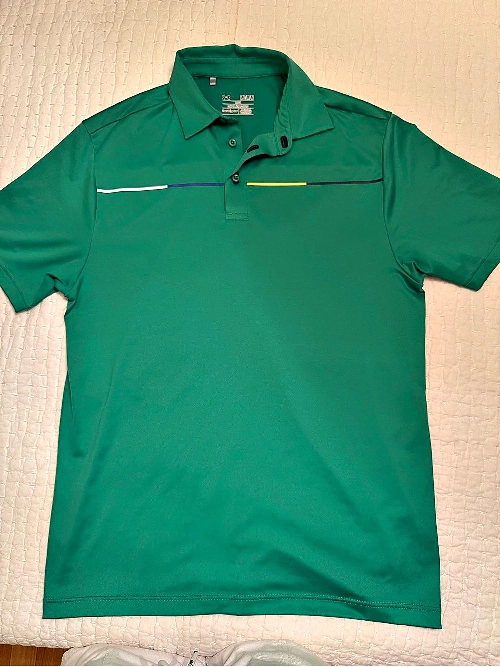 Under Armour ColdBlack HeatGear Green Golf Polo Men’s M NWOT